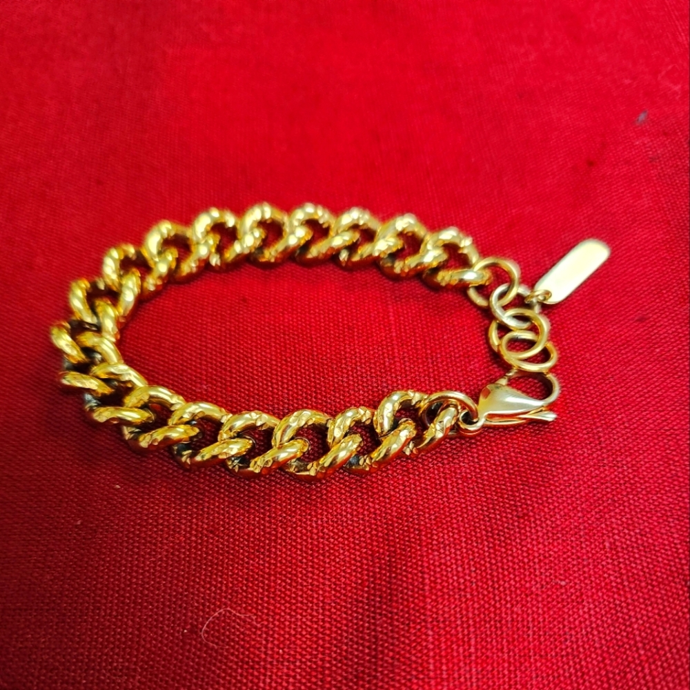 Rustic Cuff Gold Bracelet